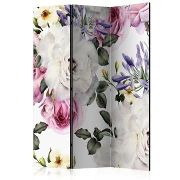 Parawan akustyczny Kwiaty 135x172 cm 3-częściowy wielokolorowy