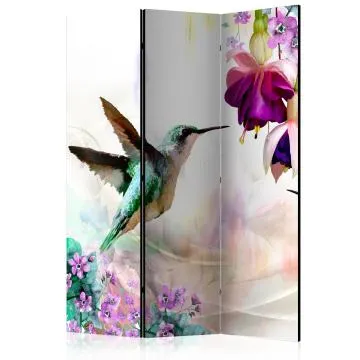 Parawan dwustronny Zwierzęta 135x172 cm 3-częściowy szary