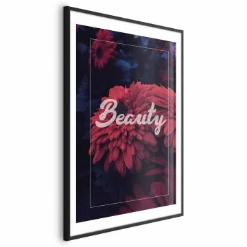 Plakat Beauty 29,7x42 cm z ramą czarną z marginesem