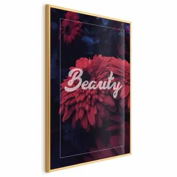 Plakat Beauty 60x90 cm z ramą złotą bez marginesu