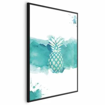 Plakat Ananas 21x30cm z ramą czarną bez marginesu