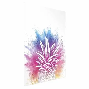 Plakat Kolorowy ananas 40x60 cm bez ramy bez marginesu
