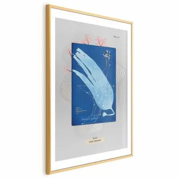 Plakat Glon 21x30 cm z ramą złotą z marginesem