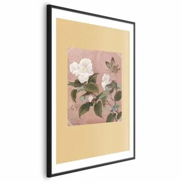 Plakat Kwiat azalii 40x60 cm z ramą czarną z marginesem