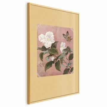 Plakat Kwiat azalii 21x30 cm z ramą złotą bez marginesu