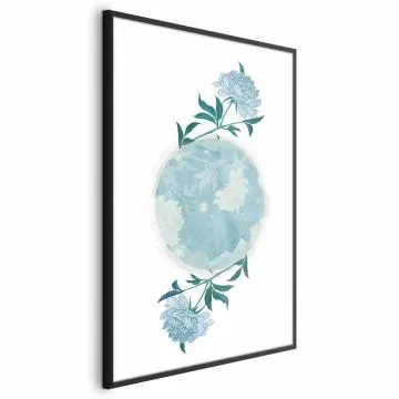 Plakat Kwiecista planeta 40x60 cm z ramą czarną bez marginesu