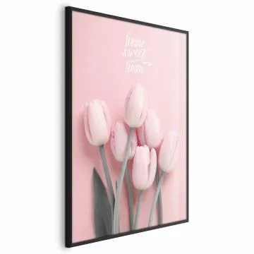 Plakat Sześć tulipanów 60x90 cm z ramą czarną bez marginesu