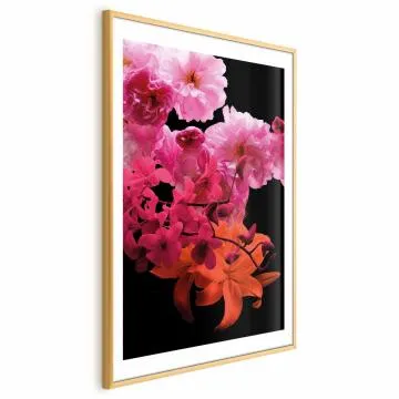 Plakat Wiosenne nasycenie 60x90 cm z ramą złotą z marginesem