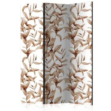 Parawan akustyczny Liście 135x172 cm 3-częściowy beżowy