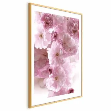 Plakat Kwiecista mgła 21x30 cm z ramą złotą z marginesem