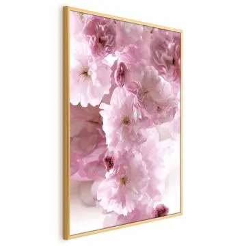 Plakat Kwiecista mgła 60x90 cm z ramą złotą bez marginesu