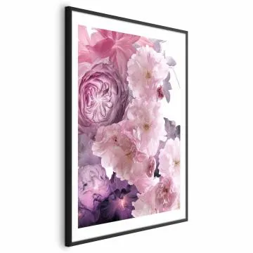 Plakat Wachlarz kwiatów 29,7x42 cm z ramą czarną z marginesem