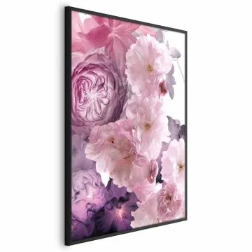 Plakat Wachlarz kwiatów 21x30 cm z ramą czarną bez marginesu