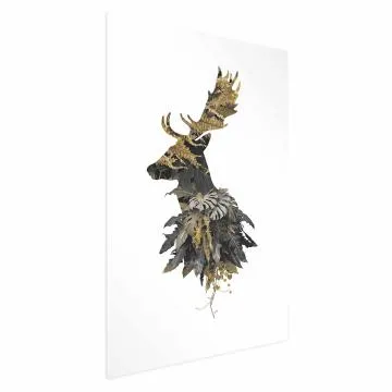 Plakat Leśny jeleń 40x60 cm bez ramy z marginesem