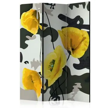 Parawan akustyczny Abstrakcje 135x172 cm 3-częściowy zielony