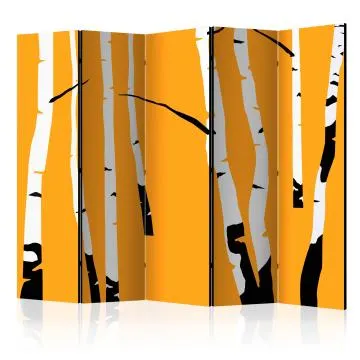 Parawan dwustronny Pejzaże 225x172 cm 5-częściowy czarny