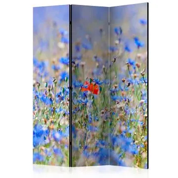 Parawan jednostronny Kwiaty 135x172 cm 3-częściowy wielokolorowy