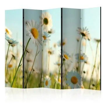 Parawan akustyczny Kwiaty 225x172 cm 5-częściowy wielokolorowy
