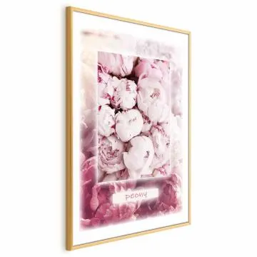 Plakat Delikatność wiosny 60x90 cm z ramą złotą z marginesem