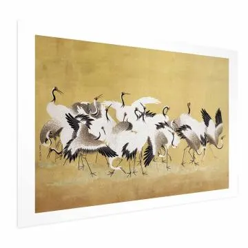 Plakat Japońskie żurawie 30x21 cm bez ramy z marginesem