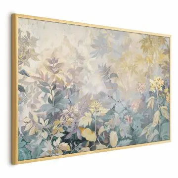 Plakat Gobelinowy wzór 60x40 cm z ramą złotą bez marginesu