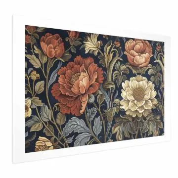 Plakat Gobelinowe kwiaty 90x60 cm bez ramy z marginesem