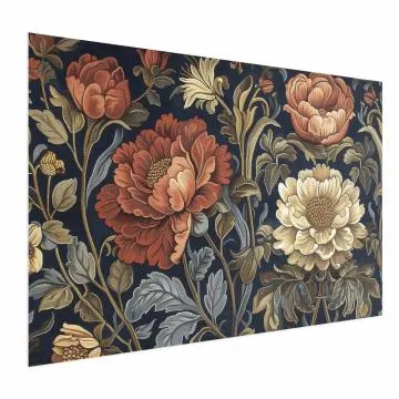 Plakat Gobelinowe kwiaty 90x60 cm bez ramy bez marginesu