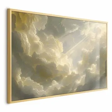 Plakat Zachwycająca gra kolorów 90x60 cm z ramą złotą bez marginesu