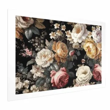 Plakat Kolorowe kwiaty 90x60 cm bez ramy z marginesem