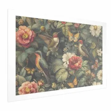 Plakat Kwiaty i motyle 42x29,7 cm bez ramy z marginesem