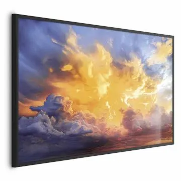 Plakat Zachód słońca 90x60 cm z ramą czarną bez marginesu