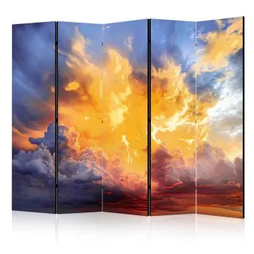 Parawan jednostronny Pejzaże 225x172 cm 5-częściowy wielokolorowy