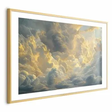 Plakat Ostatnie tchnienie dnia 42x29,7 cm z ramą złotą z marginesem
