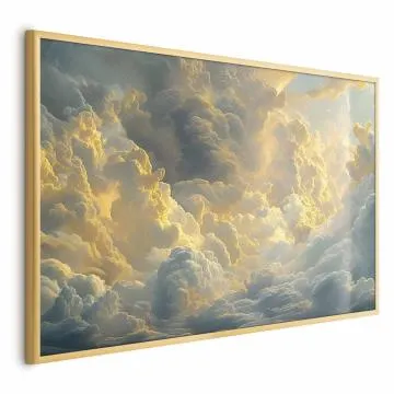 Plakat Ostatnie tchnienie dnia 90x60 cm z ramą złotą bez marginesu