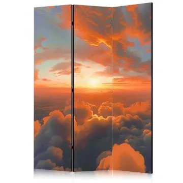 Parawan jednostronny Pejzaże 135x172 cm 3-częściowy brązowy