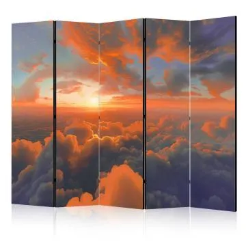 Parawan dwustronny Pejzaże 225x172 cm 5-częściowy wielokolorowy