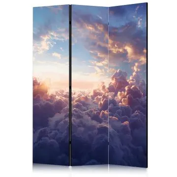 Parawan akustyczny Pejzaże 135x172 cm 3-częściowy niebieski