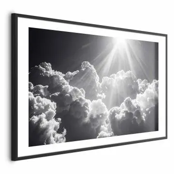 Plakat Nadzieja w chmurach 42x29,7 cm z ramą czarną z marginesem