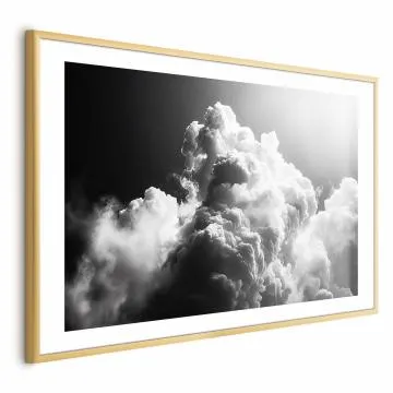 Plakat Chmury marzeń 60x40 cm z ramą złotą z marginesem