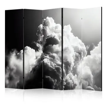Parawan jednostronny Pejzaże 225x172 cm 5-częściowy szary