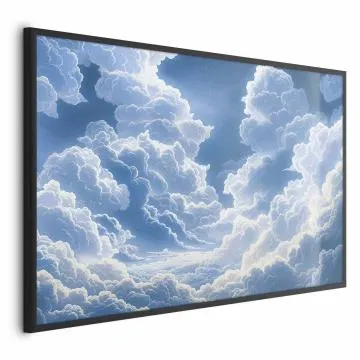 Plakat Niebo i puchate chmury 60x40 cm z ramą czarną bez marginesu