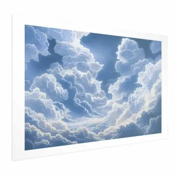 Plakat Niebo i puchate chmury 60x40 cm bez ramy z marginesem