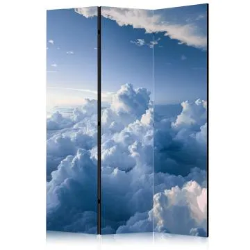 Parawan dwustronny Pejzaże 135x172 cm 3-częściowy niebieski