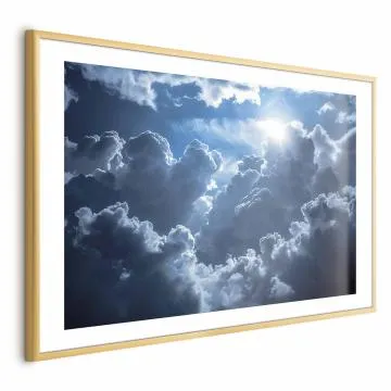 Plakat Ożywiona sceneria 60x40 cm z ramą złotą z marginesem