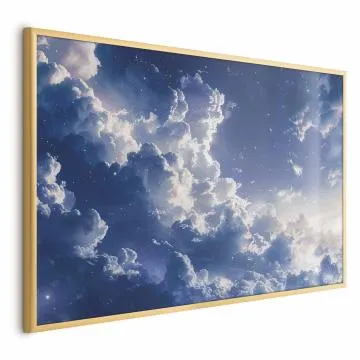 Plakat Gwiezdne chmury 42x29,7 cm z ramą złotą bez marginesu