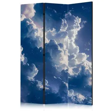 Parawan akustyczny Pejzaże 135x172 cm 3-częściowy niebieski
