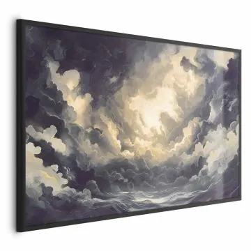 Plakat Gra światła 42x29,7 cm z ramą czarną bez marginesu