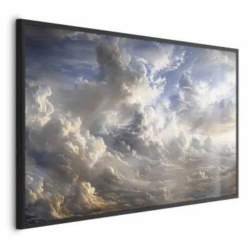 Plakat Refleksy na chmurach 30x21 cm z ramą czarną bez marginesu