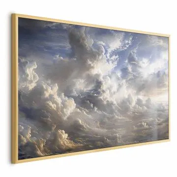 Plakat Refleksy na chmurach 60x40 cm z ramą złotą bez marginesu