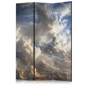 Parawan dwustronny Pejzaże 135x172 cm 3-częściowy szary